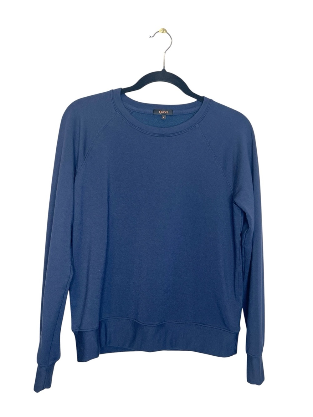 QUINCE SuperSoft Fleece Crew in Navy size Small